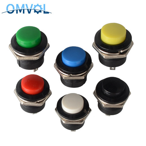 5PCS 16mm Momentary Push Button Switch R13-507 Self-Recovery Reset Button ► Photo 1/6