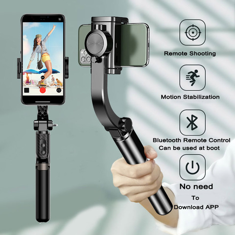 Smartphone Stabilizer H202 Foldable Pocket Single Axis Gimbal for iPhone 12 Android Anti-shake Handheld Selfie Stick for Samsung ► Photo 1/6