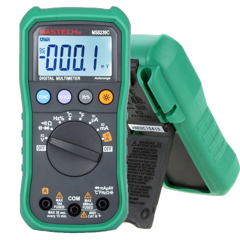 Digital Multimeter MASTECH MS8239C AC DC Voltage Current Capacitance Frequency Temperature Tester Auto Range Multimetro 3 3/4 ► Photo 1/1