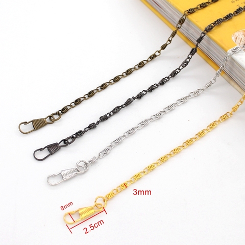 Metal Bags Chain Purse Buckles Women Shoulder Strap for Bags Replace Crossbody chain Bag Accessories 0.3cm wide ► Photo 1/5
