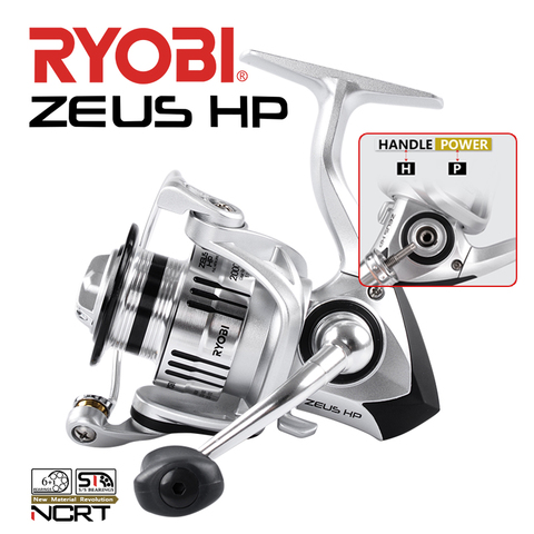 RYOBI ZEUS HP fishing reels spinning 6+1BB 1000 2000 3000 4000 6000 8000 10kg Max drag Gear ratio 5.1:1/5.0:1 reel fishing wheel ► Photo 1/6