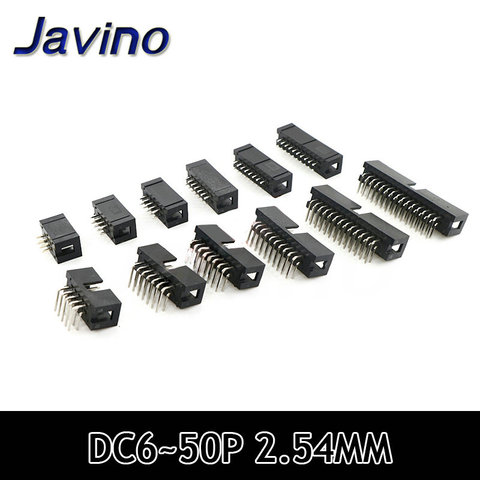 10PCS DC3 6P 8P 10P 14P 16P 20P 26P 30P 34P 40P 50P 2.54mm Socket Header Connector ISP Male Double-spaced Straight IDC JTAG ► Photo 1/6