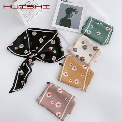 HUISHI Edge Scarf For Ladies Women Girls Bag Scarf Skinny Small Ribbon Head Hair Handle Scarf Luxury Decoration Tie Ribbon Gift ► Photo 1/6