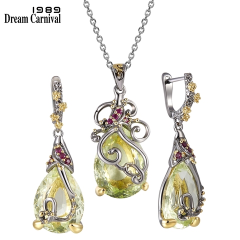 DreamCarnival1989 Big Dazzling Zirconia Necklace + Earrings Set Fashion Gift Hot Pick Anniversary Dating Must Have EP3876S2 ► Photo 1/6