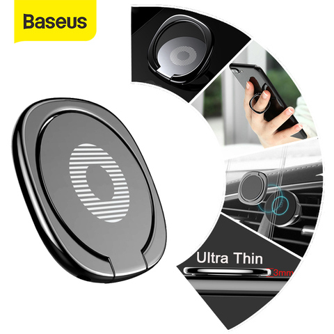 Baseus Finger Ring Phone Holder For iPhone Phone Ring Metal Mobile Phone Holder Support Magnetic Phone Holder Stand Accessories ► Photo 1/6