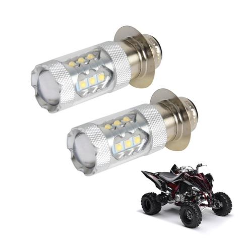 12V-30V White LED Head Light Lamp For Yamaha Raptor 250 350 700 700R Grizzly 125 450 660 YFM YFZ YXR Rhino Big Bear ATV Banshee ► Photo 1/5