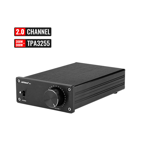 AIYIMA Mini HIFI TPA3255 Stereo 2.0 Channel 300W*2 High Power Digital Amplifier Class D Audio AMP For Home Sound Theater DIY ► Photo 1/6