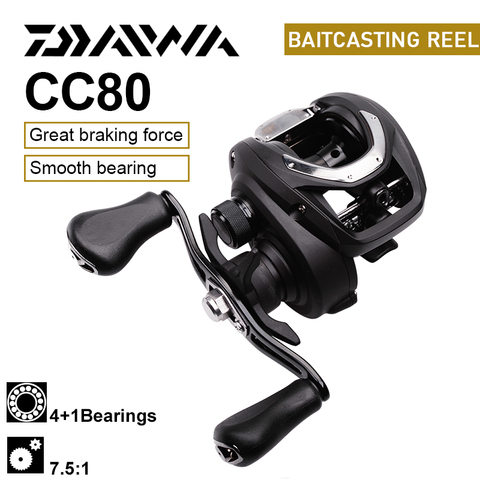 DAIWA CC80 Baitcasting Fishing Reels CC80HS/CC80HSL 4+1BB Gear Ratio 7.5:1 Max Drag 7kg Baitcast Reel Fishing Metal Light Spool ► Photo 1/6