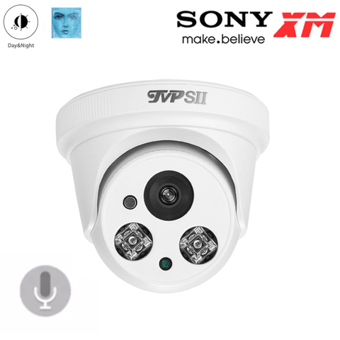 8mp,5mp,4mp,1080P White Plastic Two Array Leds Audio indoor hemisphere Dome Face Detection AHD CCTV Security Camera ► Photo 1/6