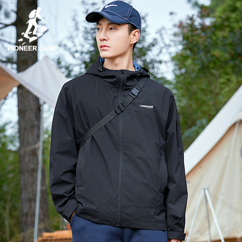 Pioneer Camp 2022 New Jackets Men Waterproof Outwear Black Gray Thin Hooded Summer Men's Clothing XJK123026 ► Photo 1/6