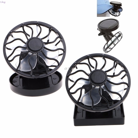 Solar Panel Powered Mini Portable Clip-On Cooling Fan For Travel Camping Fishing ► Photo 1/6