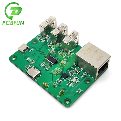 For Raspberry Pi Zero Network HUB Expansion Board USB to Ethernet HUB Hub USB2.0 10/100Mbps Ethernet Port Self-recovery Fuse Pro ► Photo 1/1