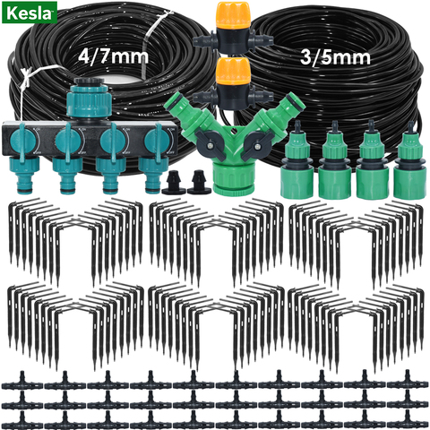 KESLA Greenhouse Elbow Emitter Automatic Drip System 4/7 to 3/5mm Hose Garden Watering Irrigation Kit for Home Bonsai Plants ► Photo 1/6