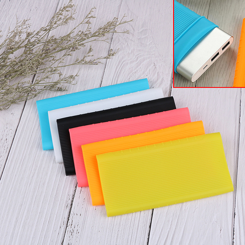 Silicone Protector Case Cover For Xiaomi Power Bank 2 10000 MAh Dual USB Port Skin Shell Sleeve For Power Bank ► Photo 1/6