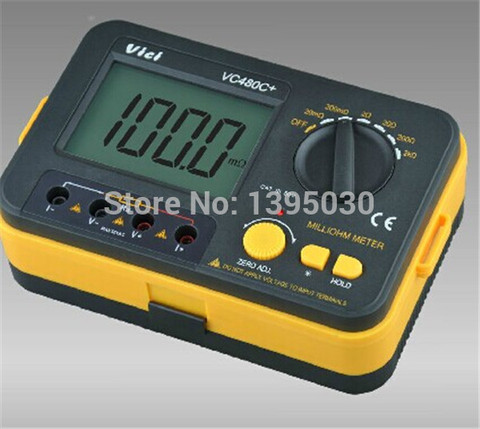 1pcs Vici VC480C+ digital Low resistance tester wide measuring range 0.01Mohm to 2Kohm Mili-ohm HiTester digital microohm meter ► Photo 1/6