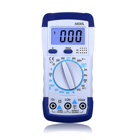 1Pcs A830L LCD Digital Multimeter AC DC Voltage Diode Freguency Multitester Current Tester Luminous Display with Buzzer Function ► Photo 1/6