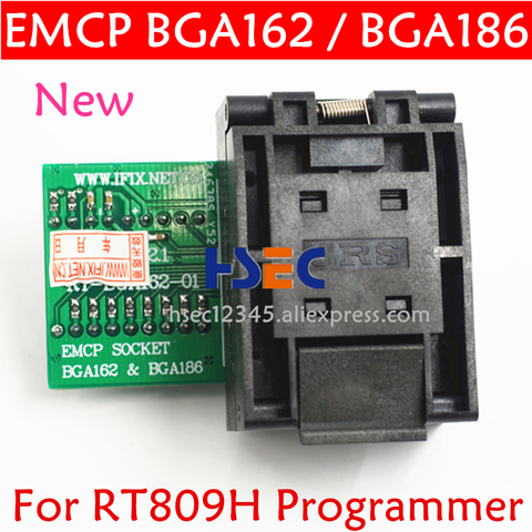 Original RT-BGA162-01 EMMC adapter bga162 bga168 EMCP162 EMCP186 Adapter Socket For RT809H USB Programmer ► Photo 1/6