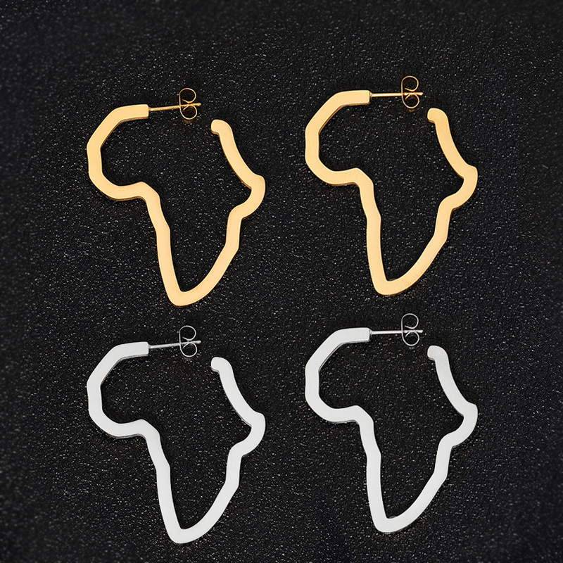 Africa Shaped Studs Africa Shaped Earrings Africa Earings Africa Map Earrings Africa Earrings Africa Earring Jewelry