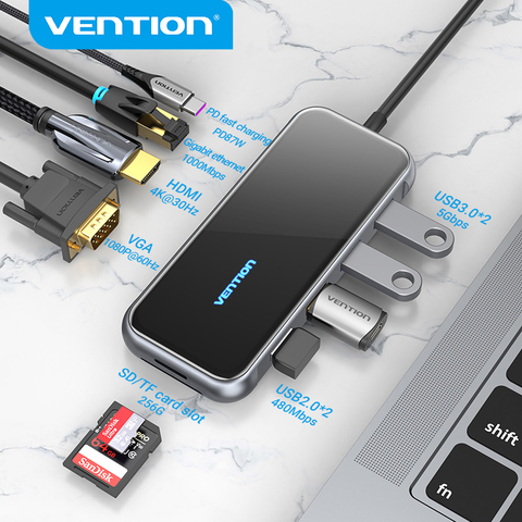 Vention USB C HUB Type-C to HDMI Multi USB 3.0 HUB Adapter  Thunderbolt 3 for MacBook Pro USB-C 3.1 Splitter Port Type C HUB ► Photo 1/6