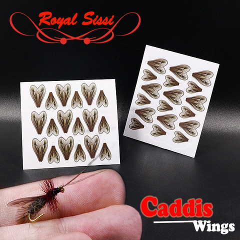 Royal Sissi 36pcs/bag realistic caddis wings 2sizes mixed pre-cut fly tying wings fly tying materials fly fishing trout fly lure ► Photo 1/6