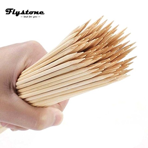 30cm 30/50pcs bamboo wooden BBQ Skewers Food Bamboo Meat tool Barbecue Party Disposable Long Sticks Catering Grill Camping @1 ► Photo 1/6