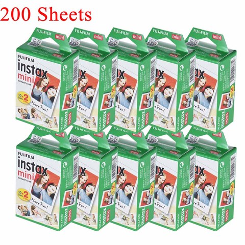 10-200 Sheets Fujifilm Instax Mini White Film Photo Paper Snapshot Album Instant Print for Fujifilm Instax Mini 7s/8/25/90/9 ► Photo 1/6
