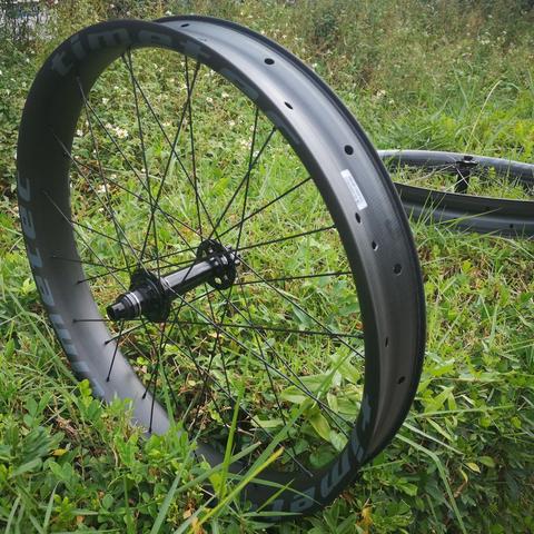 26er Fat bike Carbon Wheels carbon fat bike wheelset 65mm 80mm 100mm width front  space 135 or 150mm rear 177mm 190mm 197mm ► Photo 1/6