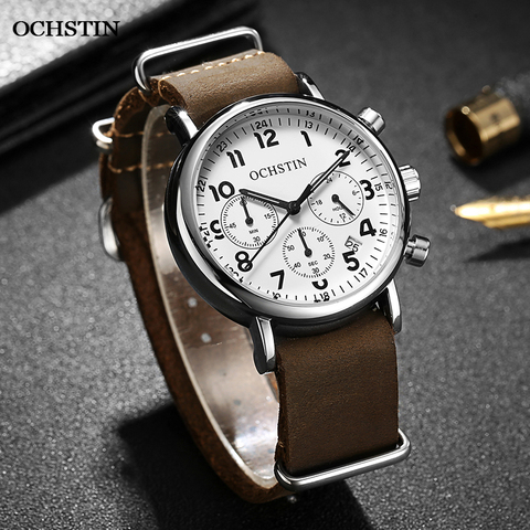 Ochstin Watches Mens 2022 Casual Simple Watch Luxury Male Quartz Wristwatches Relógio masculino Waterproof Chronograph Clock ► Photo 1/6