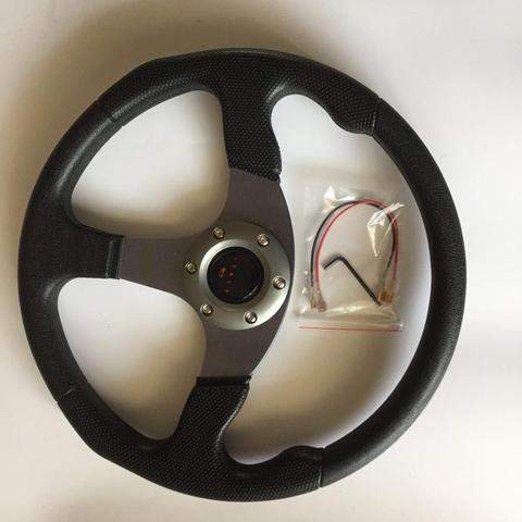 Universal Car Sport Steering Wheel Racing Game Type High Quality 14 inches 350MM Aluminum+PVC  5-Hole Steering Wheel ► Photo 1/6