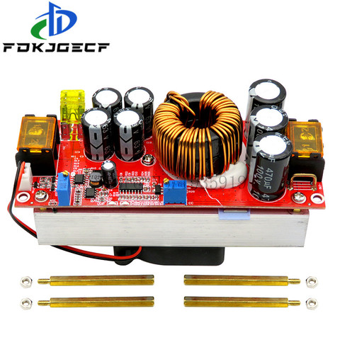 DC-DC 1500W 30A Voltage Step Up Converter Boost CC CV Power Supply Module Constant Current Module  With Fan 10-60V to 12-90V ► Photo 1/4