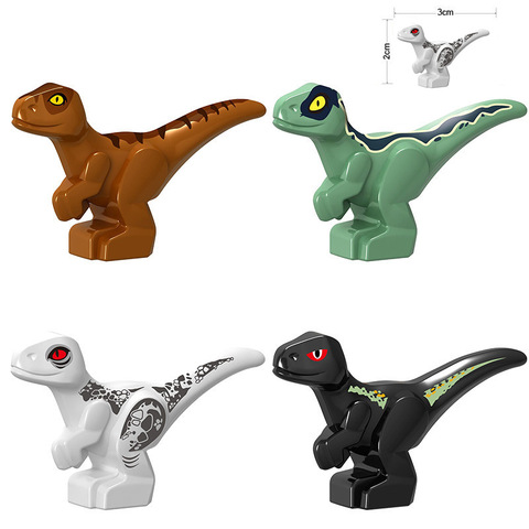 Buy Online 6pcs Colours Mini Dinosaur Baby Jurassic Park World Owen S Velociraptor Blue Raptor Model Figure Blocks Bricks Toys For Children Alitools