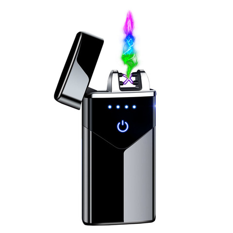 2022 Fashion Dual Arc Plasma Electronic Lighter Smart Touch USB Rechargeable Lighter LED Battery Display Windproof For Men Gifts ► Photo 1/6