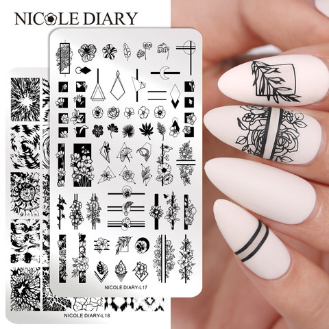 price history review on nicole diary flowers pattern nail stamping plates image painting nail art stencils template nail stamp tools aliexpress seller nicole diary official store alitools io