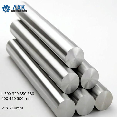 AXK 300 320 350 380 400 450 500 mm Smooth Rods 8mm Linear Shaft Rail 3D Printers Parts Chrome Plated Guide Slide Part ► Photo 1/3