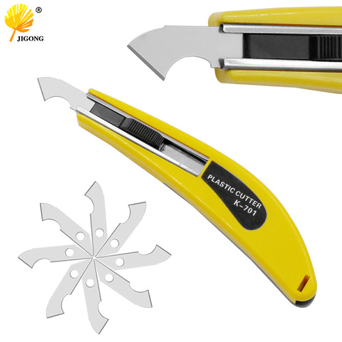 Hook knife PVC acrylic board plastic plexiglass hook knife cutting tool with 10 replacement blades ► Photo 1/6