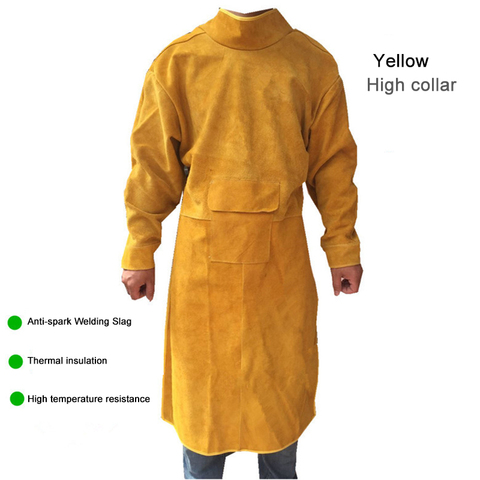 Cow Leather Welder Protective Welding Clothing Flame Retardant Welder Overalls  Siam Welding Protective Overalls Welding Apron ► Photo 1/6