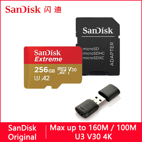 SanDisk Extreme/Ultra Micro SD 128GB 32GB 64GB 256GB 400GB Memory Card 32 64 128 GB Micro SD Card SD/TF Flash MicroSD U1/U3 4K ► Photo 1/6