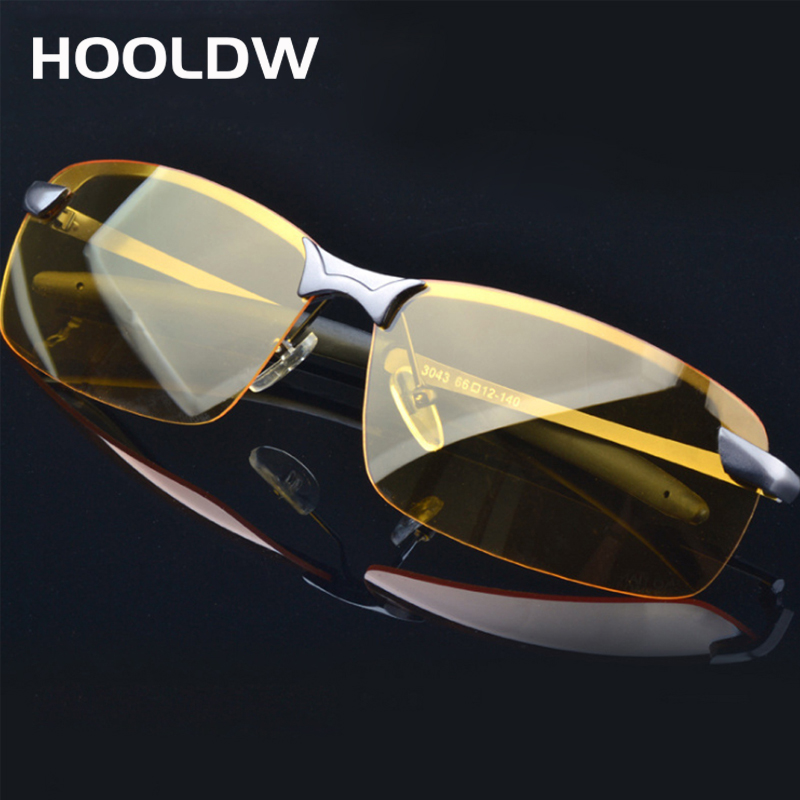 Hooldw Men Night Vision Glasses Polarized Sun Glasses Male 
