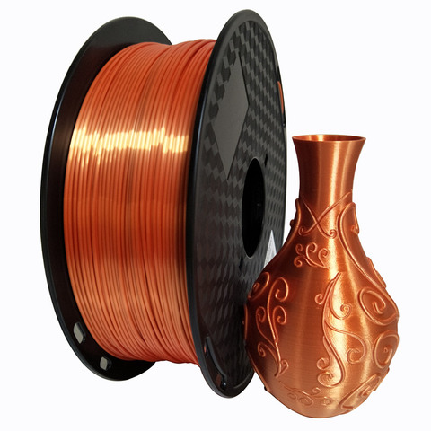 Silk Pla 3D Printer Filament 1.75mm 0.25kg Shine Silky Gold 250g 3d Pen Printing Filament Rich Luster Metal Metallic Material ► Photo 1/6