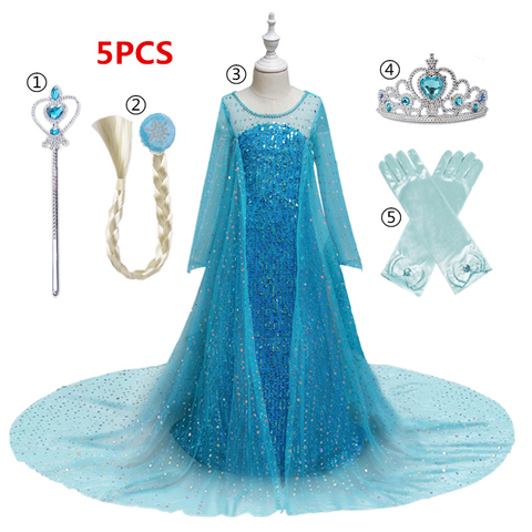 Dress for Girls Kids Christmas Dress Halloween Cosplay Costume Children Birthday Party Clothing Girls Princess Costume ► Photo 1/6