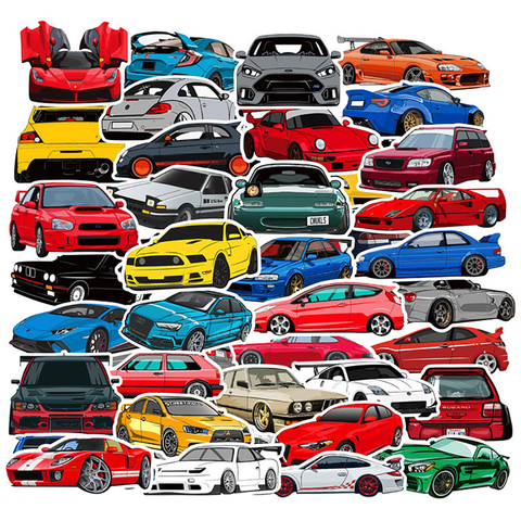 100PCS Retrofit Racing Car Graffiti Stickers Car Motorcycle Travel Luggage Phone Guitar Fridge Laptop Waterproof Cool Stickers ► Photo 1/5