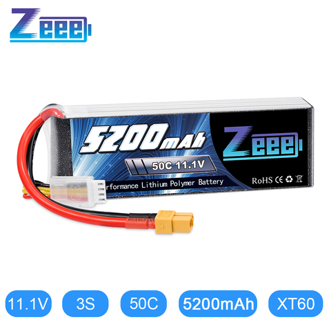 Zeee 3S Lipo Battery 11.1V 50C 5200mAh XT60 Plug for RC Car Helicopter Quadcopter Boat RC Airplane ► Photo 1/6