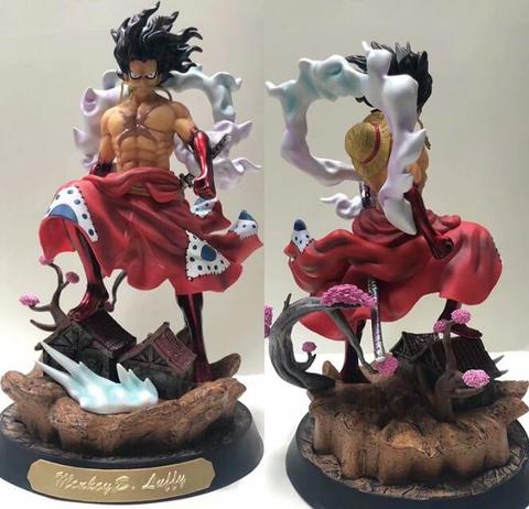 Buy Online New Anime One Piece Wano Luffy Gear 4 Four Snakeman Gk Statue Kimono Luffy Pvc Action Figure Collectible Model Toys Doll Gift Alitools