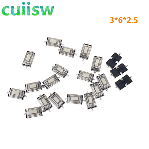 100pcs Tact Switch 3X6X2.5 Tactile Switches connectors Push button SPST-NO Electronic 3*6*2.5mm ► Photo 1/3