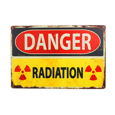 Danger Sign-Danger Radiation Allied Military Vintage Metal Sign -Funny Vintage Signs ► Photo 1/3