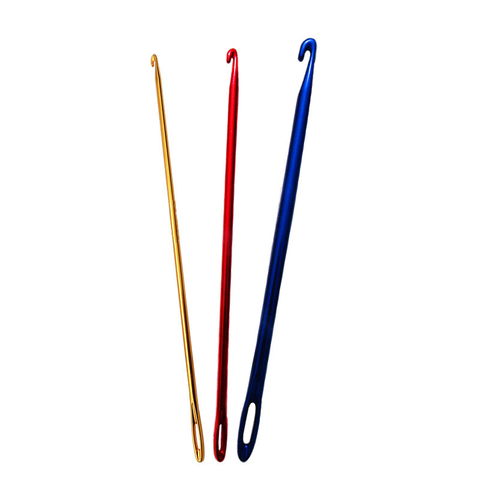 3PCS Aluminum Tunisian Afghan Crochet Hook Thread Needles Knitting Hand Knitting Tool 2.75mm 4.0mm 6.0mm ► Photo 1/6