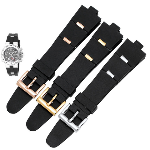 Silicone Watch Barcelet Watch Accessories Band for BVLGARI DP42C14SVDGMT Convex 8mm Rubber Strap Men and Women 2 Types ► Photo 1/6