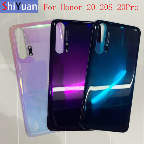Battery Cover Housing Case Back Glass Rear Door Panel For Huawei Honor 20 20S 20Pro Back Glass Cover Replacement ► Photo 1/6
