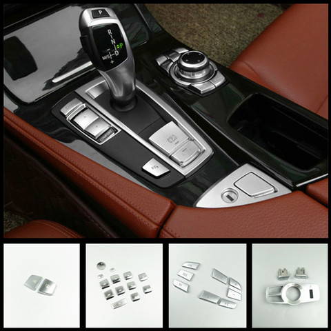 CNORICARC Chrome ABS Car interior Buttons Sequins Decoration Cover Trim Decals for BMW 5 series f10 f18 520 525 528 530 ► Photo 1/6