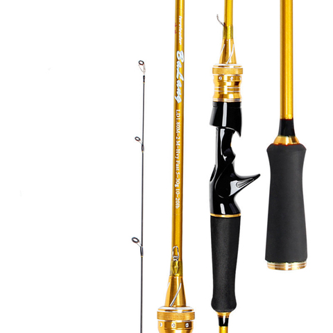 Gold Black 1.8m 2.1m Casting Spinning Fishing Rod travel vara de pesca street boat lure Wt. 5-30g M/MH fishing Rod for Fishing ► Photo 1/6